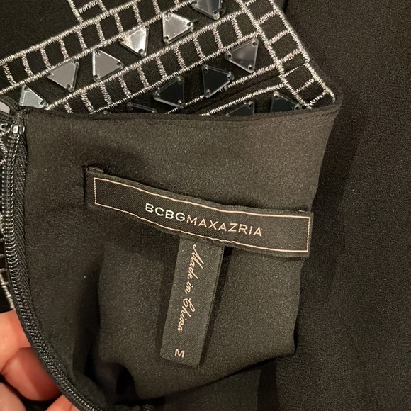 BCBG MaxAzria Bead Embellished Black Party Dress - Picture 8 of 8